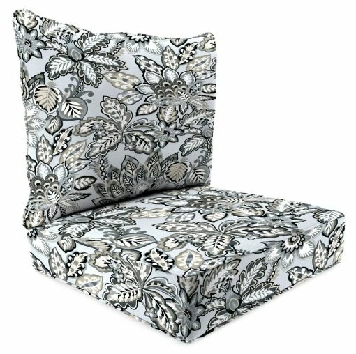 Jordan Manufacturing Custom Order Cushions Outdoor 2PC Deep SDeat Chair Cushion-COPELAND NOIR RICHLOOM