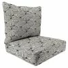 Jordan Manufacturing Custom Order Cushions Outdoor 2PC Deep Seat Chair Cushion-TALIA NOIR RICHLOOM