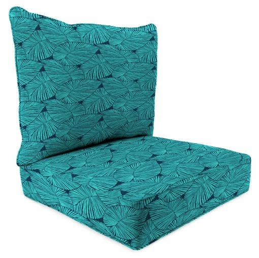 Jordan Manufacturing Outdoor 2PC Deep Seat Chair Cushion-TALIA CARIBE RICHLOOM