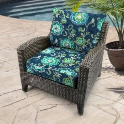 Jordan Manufacturing Custom Order Cushions Outdoor 2PC Deep Seat Chair Cushion-FANFARE CAPRI