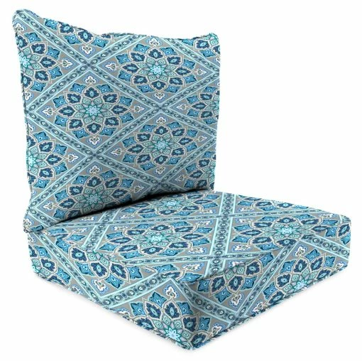 Jordan Manufacturing Outdoor 2PC Deep Seat Chair Cushion-MEDLO BAY RICHLOOM
