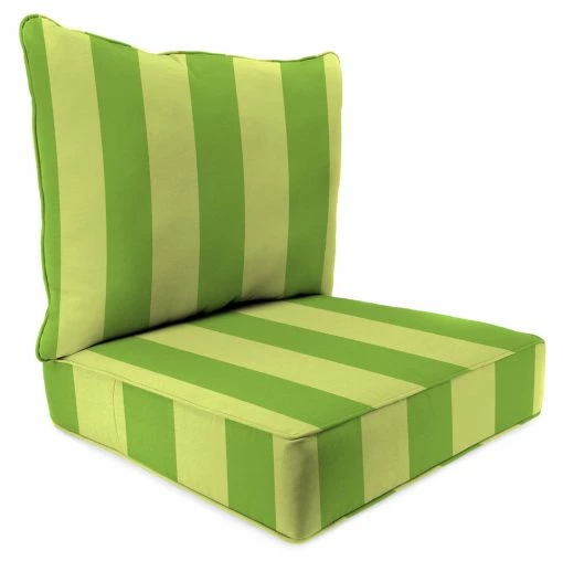 Jordan Manufacturing Outdoor 2PC Deep Seat Chair Cushion-PREVIEW LEAF RICHLOOM Custom Order Cushions