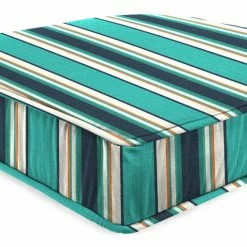 Jordan Manufacturing Outdoor Boxed Edge Deep Seat Cushion- Sunbrella TOKEN SURFSIDE GLEN RAVEN Custom Order Cushions