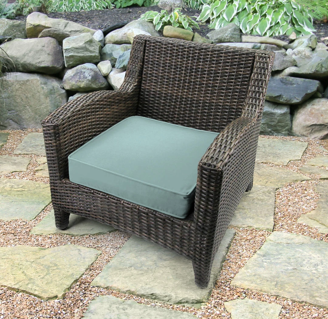 Jordan Manufacturing Outdoor Boxed Edge Deep Seat Cushion- Sunbrella SHORE LINEN GLEN RAVEN 2 Jordan Manufacturing Outdoor Boxed Edge Deep Seat Cushion- Sunbrella SHORE LINEN GLEN RAVEN