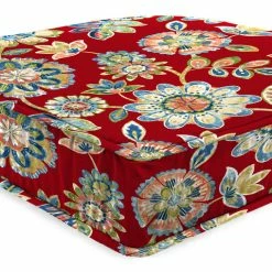 Jordan Manufacturing Outdoor Boxed Edge Deep Seat Cushion-DAELYN CHERRY RICHLOOM Custom Order Cushions