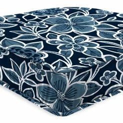 Jordan Manufacturing Outdoor Boxed Edge Deep Seat Cushion-HALSEY NAVY RICHLOOM Custom Order Cushions