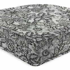 Jordan Manufacturing Custom Order Cushions Outdoor Boxed Edge Deep Seat Cushion-COPELAND NOIR RICHLOOM
