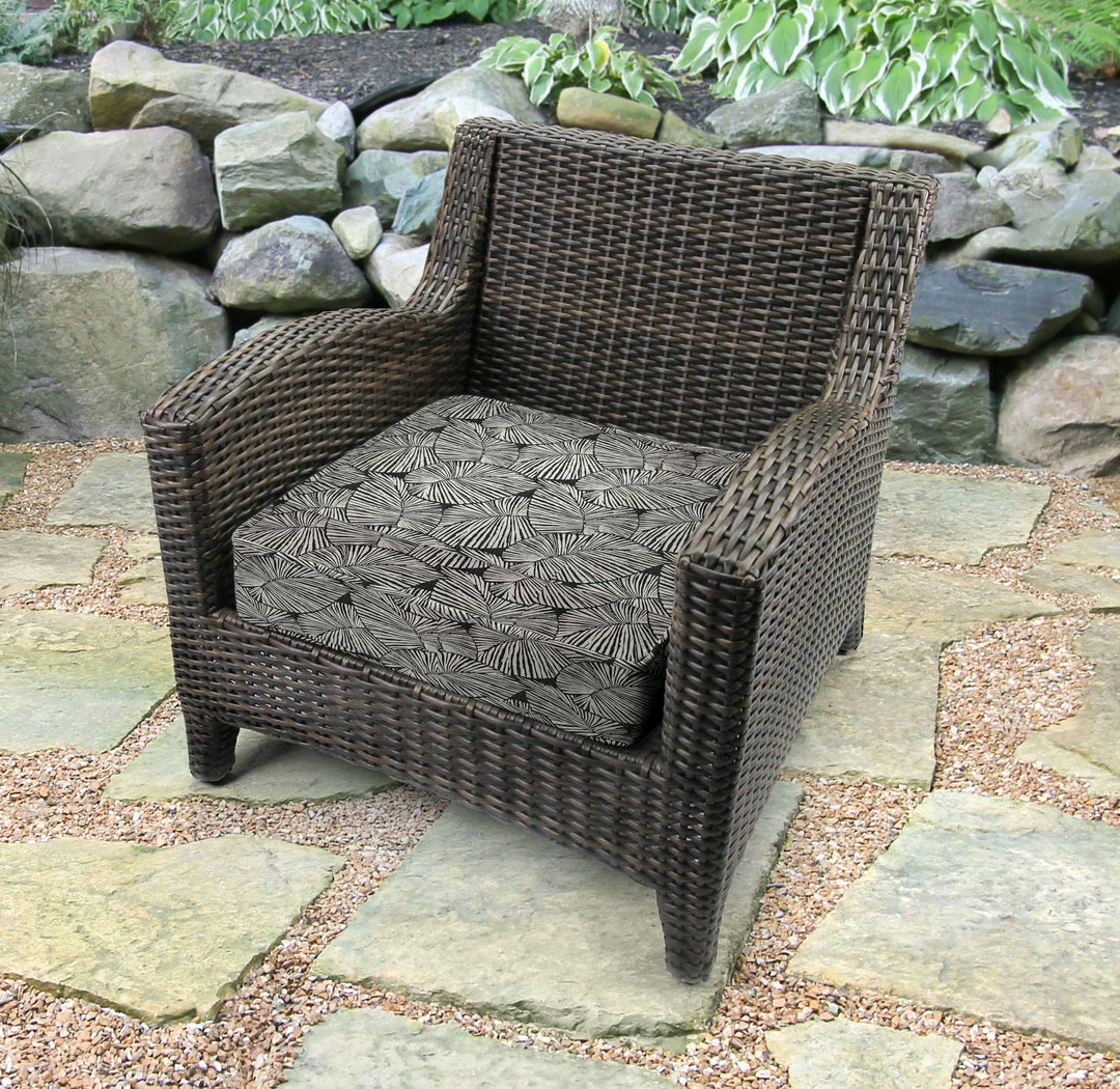 Jordan Manufacturing Custom Order Cushions Outdoor Boxed Edge Deep Seat Cushion-TALIA NOIR RICHLOOM 2 Jordan Manufacturing Custom Order Cushions Outdoor Boxed Edge Deep Seat Cushion-TALIA NOIR RICHLOOM