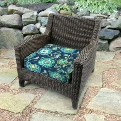 Jordan Manufacturing Outdoor Boxed Edge Deep Seat Cushion-FANFARE CAPRI Custom Order Cushions
