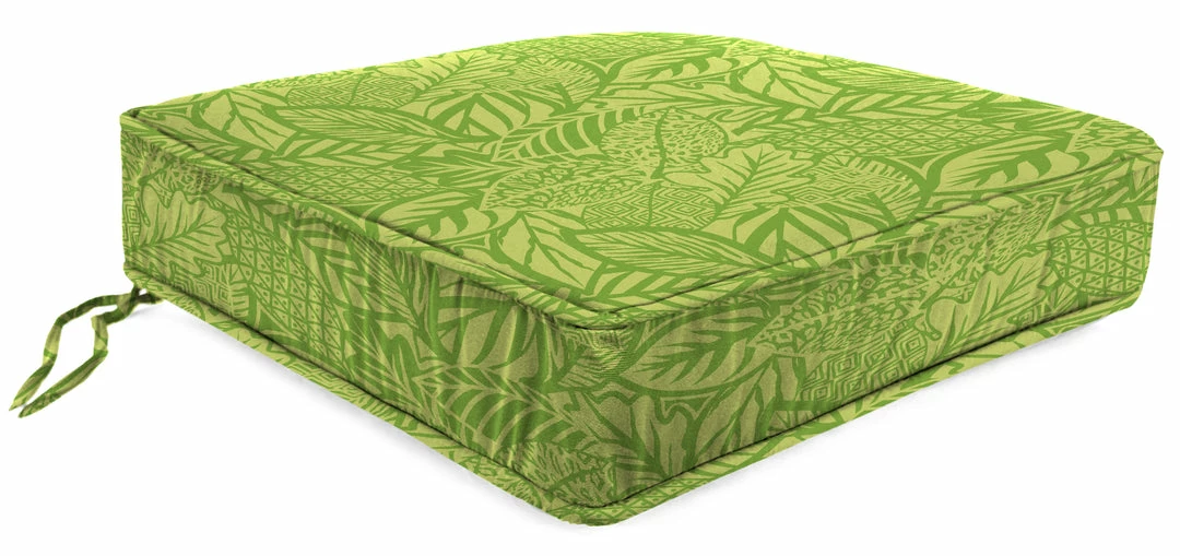 Jordan Manufacturing Custom Order Cushions Outdoor Boxed Edge Deep Seat Cushion-MAVEN LEAF RICHLOOM 1 Jordan Manufacturing Custom Order Cushions Outdoor Boxed Edge Deep Seat Cushion-MAVEN LEAF RICHLOOM