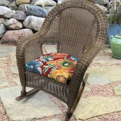 Jordan Manufacturing Set Of 2 Outdoor 18" Wicker Chair Cushions-COLSEN BERRY RICHLOOM Custom Order Cushions