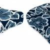 Jordan Manufacturing Set Of 2 Outdoor 18" Wicker Chair Cushions-HALSEY NAVY RICHLOOM