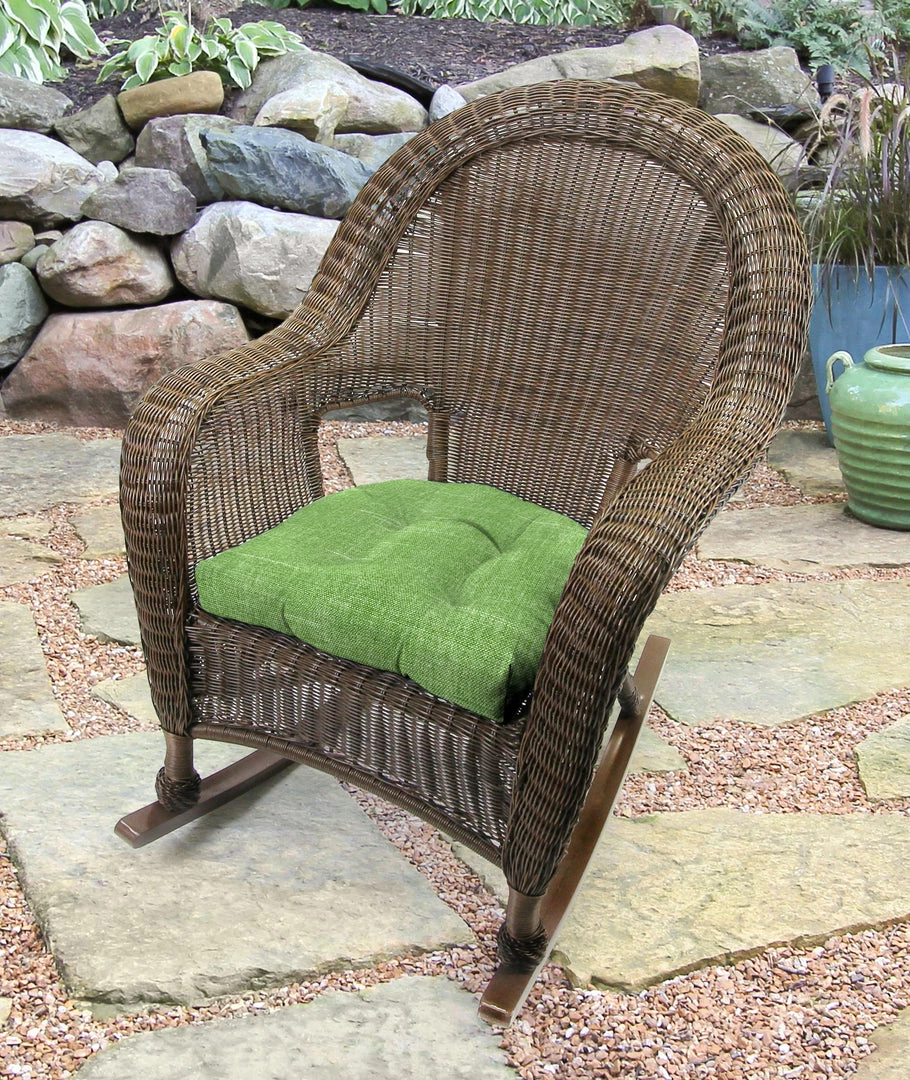 Jordan Manufacturing Set Of 2 Outdoor 18" Wicker Chair Cushions-TORY PALM RICHLOOM Custom Order Cushions 2 Jordan Manufacturing Set Of 2 Outdoor 18" Wicker Chair Cushions-TORY PALM RICHLOOM Custom Order Cushions