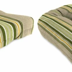 Jordan Manufacturing Set Of 2 Outdoor 18" Wicker Chair Cushions-TERRACE SUNRISE RICHLOOM Custom Order Cushions