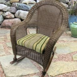 Jordan Manufacturing Set Of 2 Outdoor 18" Wicker Chair Cushions-TERRACE SUNRISE RICHLOOM Custom Order Cushions