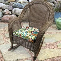 Jordan Manufacturing Set Of 2 Outdoor 18" Wicker Chair Cushions-COPELAND FIESTA RICHLOOM