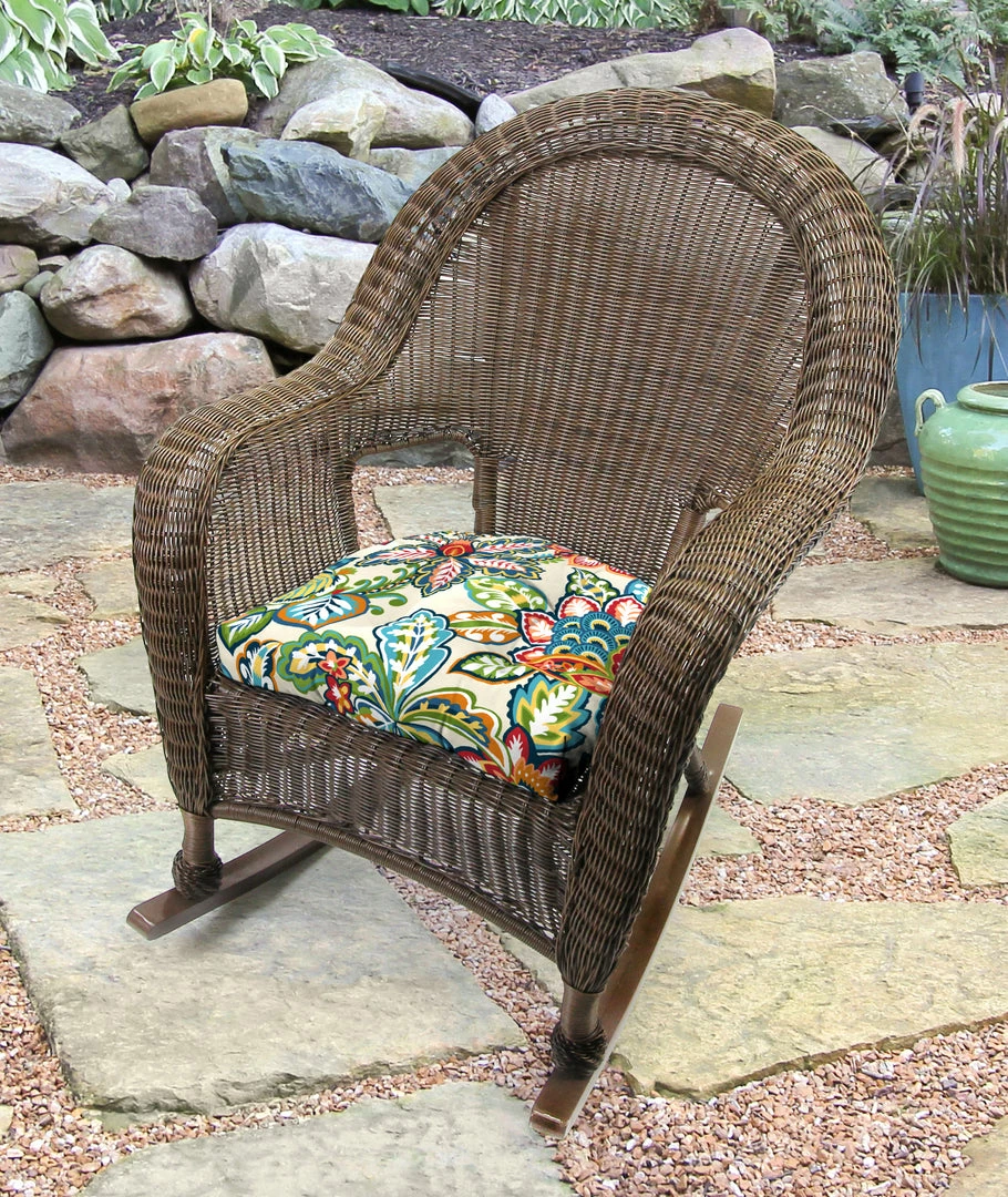 Jordan Manufacturing Set Of 2 Outdoor 18" Wicker Chair Cushions-COPELAND FIESTA RICHLOOM 2 Jordan Manufacturing Set Of 2 Outdoor 18" Wicker Chair Cushions-COPELAND FIESTA RICHLOOM