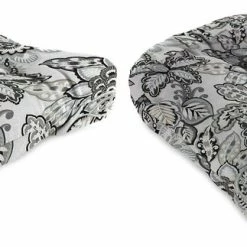 Jordan Manufacturing Custom Order Cushions Set Of 2 Outdoor 18" Wicker Chair Cushions-COPELAND NOIR RICHLOOM