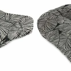 Jordan Manufacturing Set Of 2 Outdoor 18" Wicker Chair Cushions-TALIA NOIR RICHLOOM