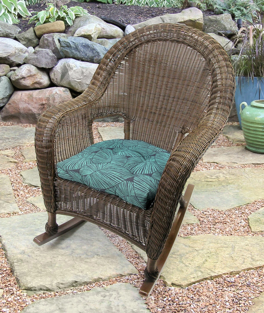 Jordan Manufacturing Custom Order Cushions Set Of 2 Outdoor 18" Wicker Chair Cushions-TALIA CARIBE RICHLOOM 2 Jordan Manufacturing Custom Order Cushions Set Of 2 Outdoor 18" Wicker Chair Cushions-TALIA CARIBE RICHLOOM