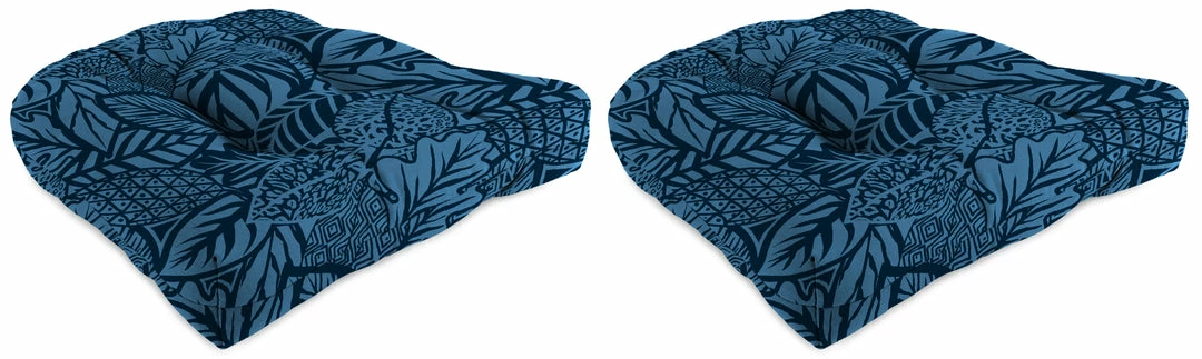 Jordan Manufacturing Custom Order Cushions Set Of 2 Outdoor 18" Wicker Chair Cushions-MAVEN CAPRI 1 Jordan Manufacturing Custom Order Cushions Set Of 2 Outdoor 18" Wicker Chair Cushions-MAVEN CAPRI