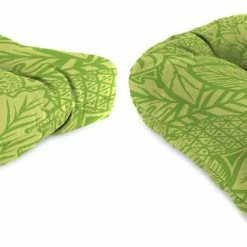 Jordan Manufacturing Custom Order Cushions Set Of 2 Outdoor 18" Wicker Chair Cushions-MAVEN LEAF RICHLOOM