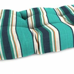Jordan Manufacturing Custom Order Cushions Outdoor 44" Wicker Loveseat Cushion-Sunbrella TOKEN SURFSIDE GLEN RAVEN
