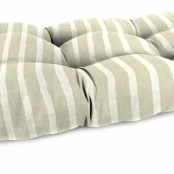 Jordan Manufacturing Outdoor 44" Wicker Loveseat Cushion-Sunbrella CAST MIST GLEN RAVEN