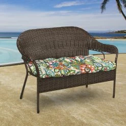 Jordan Manufacturing Outdoor 44" Wicker Loveseat Cushion-COPELAND FIESTA RICHLOOM Custom Order Cushions