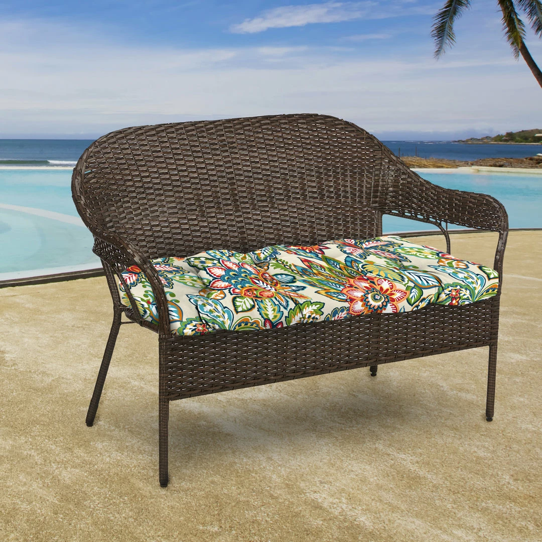 Jordan Manufacturing Outdoor 44" Wicker Loveseat Cushion-COPELAND FIESTA RICHLOOM Custom Order Cushions 2 Jordan Manufacturing Outdoor 44" Wicker Loveseat Cushion-COPELAND FIESTA RICHLOOM Custom Order Cushions