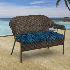 Jordan Manufacturing Outdoor 44" Wicker Loveseat Cushion-MAVEN CAPRI