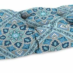 Jordan Manufacturing Outdoor 44" Wicker Loveseat Cushion-MEDLO BAY RICHLOOM Custom Order Cushions