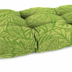 Jordan Manufacturing Outdoor 44" Wicker Loveseat Cushion-MAVEN LEAF RICHLOOM Custom Order Cushions