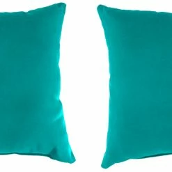 Jordan Manufacturing Outdoor 18" Accessory Throw Pillows, Set Of 2- Sunbrella CANVAS ARUBA GLEN RAVEN