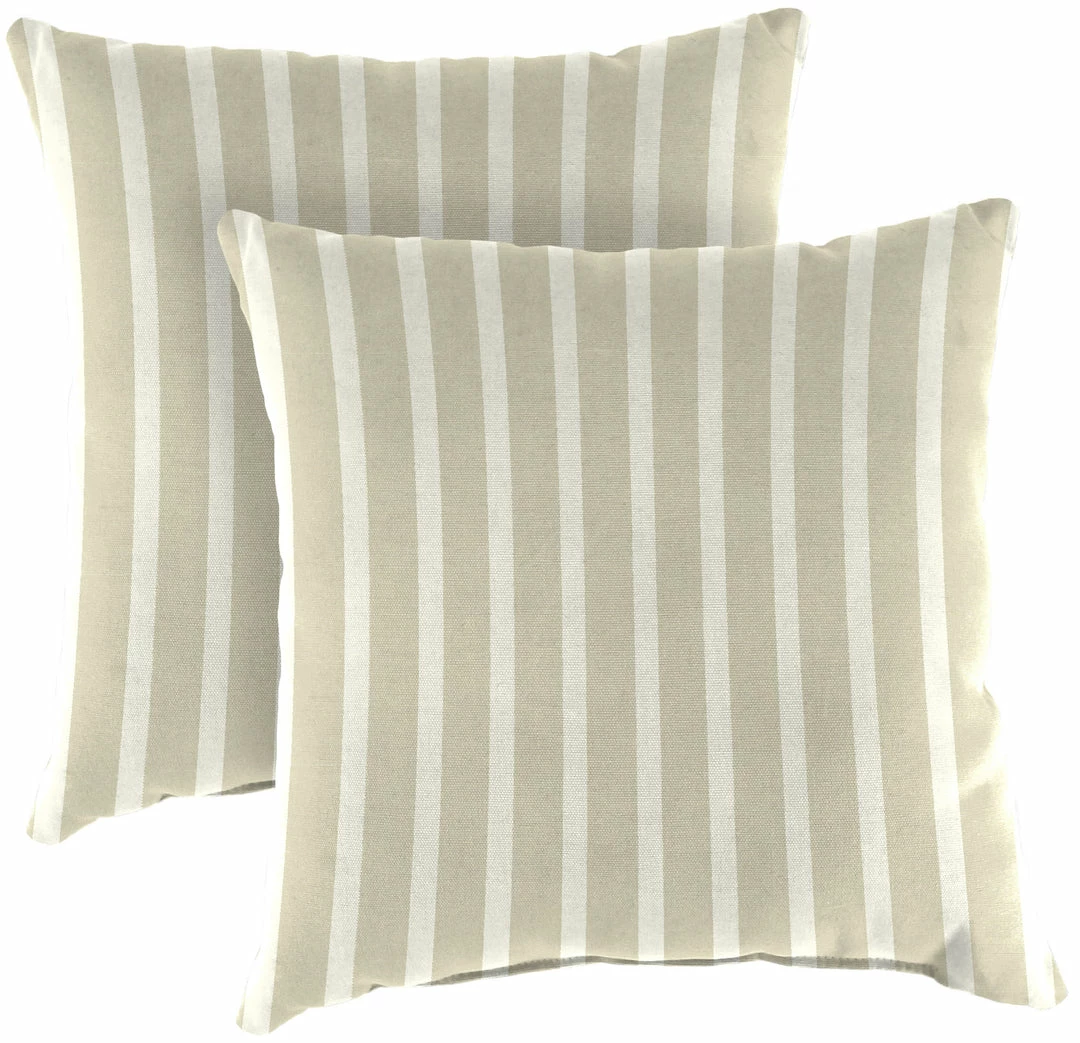 Jordan Manufacturing Outdoor 18" Accessory Throw Pillows, Set Of 2- Sunbrella CAST MIST GLEN RAVEN 1 Jordan Manufacturing Outdoor 18" Accessory Throw Pillows, Set Of 2- Sunbrella CAST MIST GLEN RAVEN