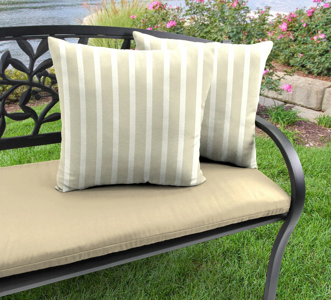 Jordan Manufacturing Outdoor 18" Accessory Throw Pillows, Set Of 2- Sunbrella CAST MIST GLEN RAVEN 2 Jordan Manufacturing Outdoor 18" Accessory Throw Pillows, Set Of 2- Sunbrella CAST MIST GLEN RAVEN