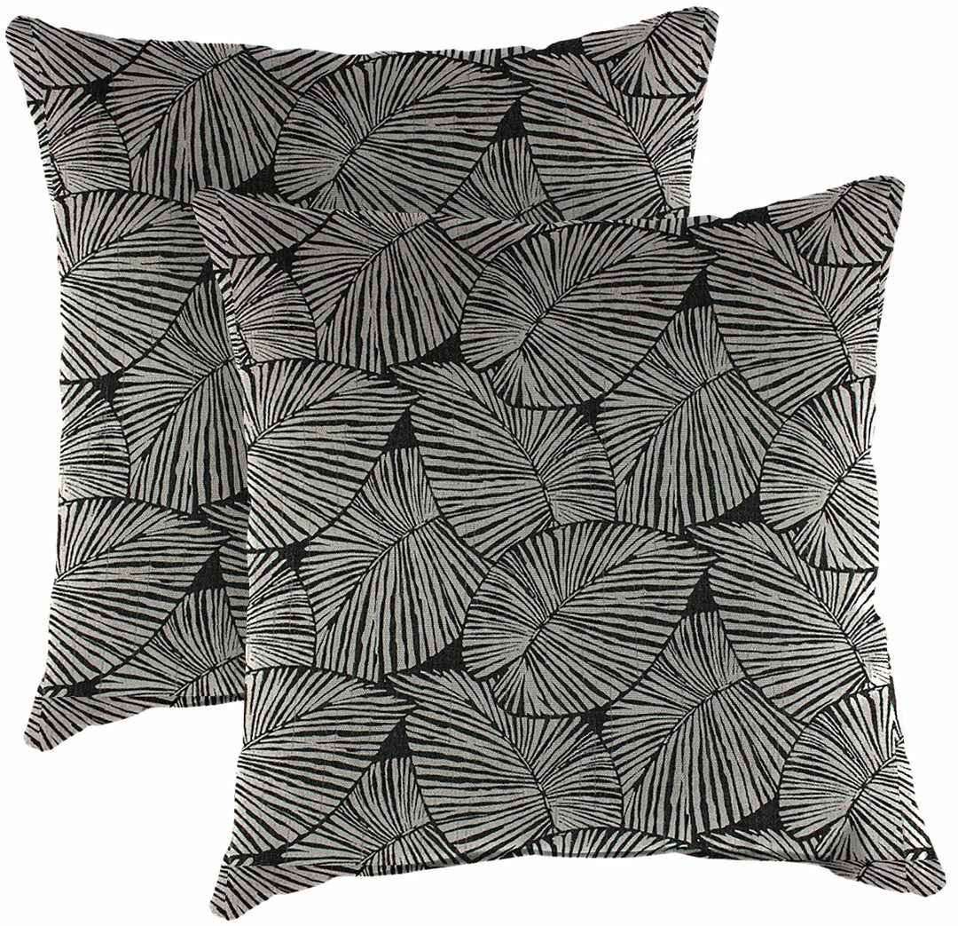 Jordan Manufacturing Outdoor 18" Accessory Throw Pillows-TALIA NOIR RICHLOOM Custom Order Cushions 1 Jordan Manufacturing Outdoor 18" Accessory Throw Pillows-TALIA NOIR RICHLOOM Custom Order Cushions