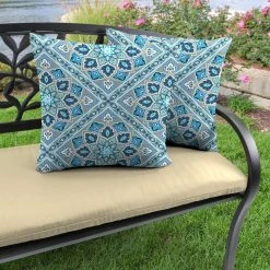 Jordan Manufacturing Outdoor 18" Accessory Throw Pillows-MEDLO BAY RICHLOOM