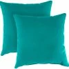 Jordan Manufacturing Outdoor 16" Accessory Throw Pillows, Set Of 2- Sunbrella CANVAS ARUBA GLEN RAVEN