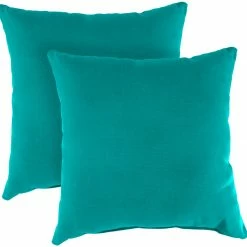 Jordan Manufacturing Outdoor 16" Accessory Throw Pillows, Set Of 2- Sunbrella CANVAS ARUBA GLEN RAVEN