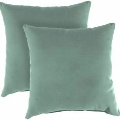 Jordan Manufacturing Custom Order Cushions Outdoor 16" Accessory Throw Pillows, Set Of 2- Sunbrella CANVAS SPA ACR GLEN RAVEN