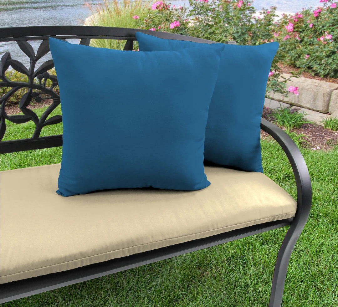 Jordan Manufacturing Custom Order Cushions Outdoor 16" Accessory Throw Pillows, Set Of 2- Sunbrella CAVAS REGATTA GLEN RAVEN 2 Jordan Manufacturing Custom Order Cushions Outdoor 16" Accessory Throw Pillows, Set Of 2- Sunbrella CAVAS REGATTA GLEN RAVEN