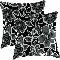 Jordan Manufacturing Outdoor 16" Accessory Throw Pillows, Set Of 2-HALSEY SHADOW RICHLOOM
