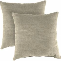 Jordan Manufacturing Outdoor 16" Accessory Throw Pillows, Set Of 2-TORY BISQUE RICHLOOM Custom Order Cushions