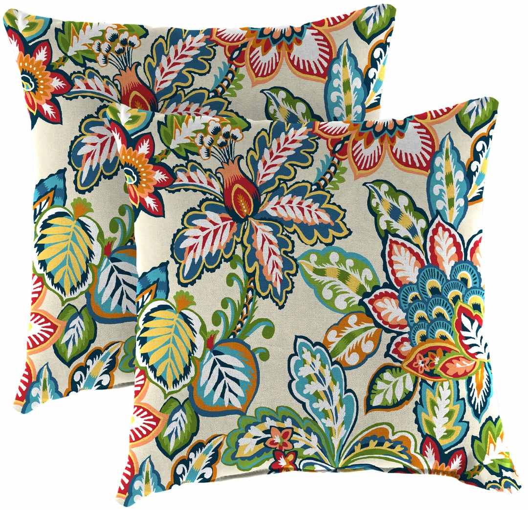 Jordan Manufacturing Outdoor 16" Accessory Throw Pillows, Set Of 2-COPELAND FIESTA RICHLOOM Custom Order Cushions 1 Jordan Manufacturing Outdoor 16" Accessory Throw Pillows, Set Of 2-COPELAND FIESTA RICHLOOM Custom Order Cushions