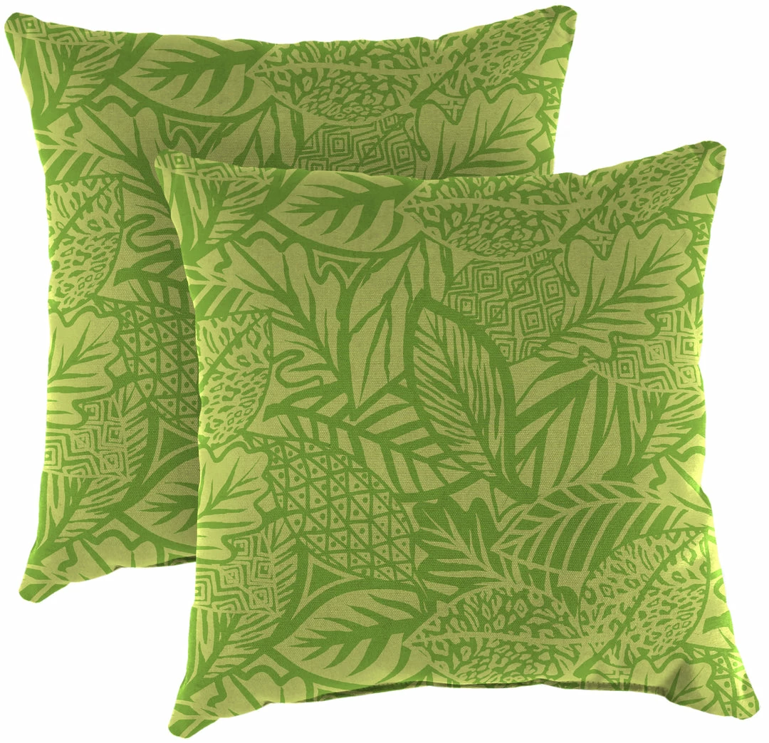 Jordan Manufacturing Outdoor 16" Accessory Throw Pillows, Set Of 2-MAVEN LEAF RICHLOOM Custom Order Cushions 1 Jordan Manufacturing Outdoor 16" Accessory Throw Pillows, Set Of 2-MAVEN LEAF RICHLOOM Custom Order Cushions