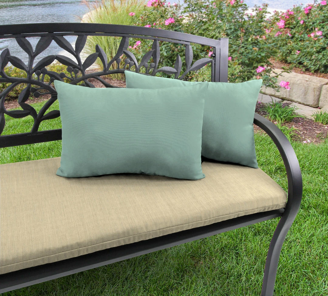Jordan Manufacturing Outdoor Lumbar Accessory Throw Pillows, Set Of 2- Sunbrella CANVAS SPA ACR GLEN RAVEN 2 Jordan Manufacturing Outdoor Lumbar Accessory Throw Pillows, Set Of 2- Sunbrella CANVAS SPA ACR GLEN RAVEN