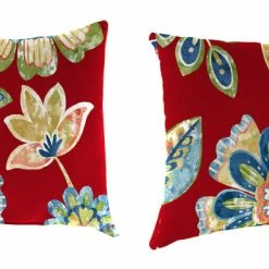 Jordan Manufacturing Custom Order Cushions Outdoor Lumbar Accessory Throw Pillows, Set Of 2-DAELYN CHERRY RICHLOOM