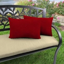 Jordan Manufacturing Custom Order Cushions Outdoor Lumbar Accessory Throw Pillows, Set Of 2-MCHUSK BERRY RICHLOOM