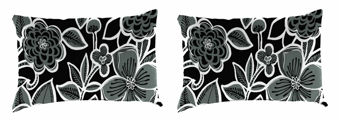 Jordan Manufacturing Outdoor Lumbar Accessory Throw Pillows, Set Of 2-HALSEY SHADOW RICHLOOM 1 Jordan Manufacturing Outdoor Lumbar Accessory Throw Pillows, Set Of 2-HALSEY SHADOW RICHLOOM